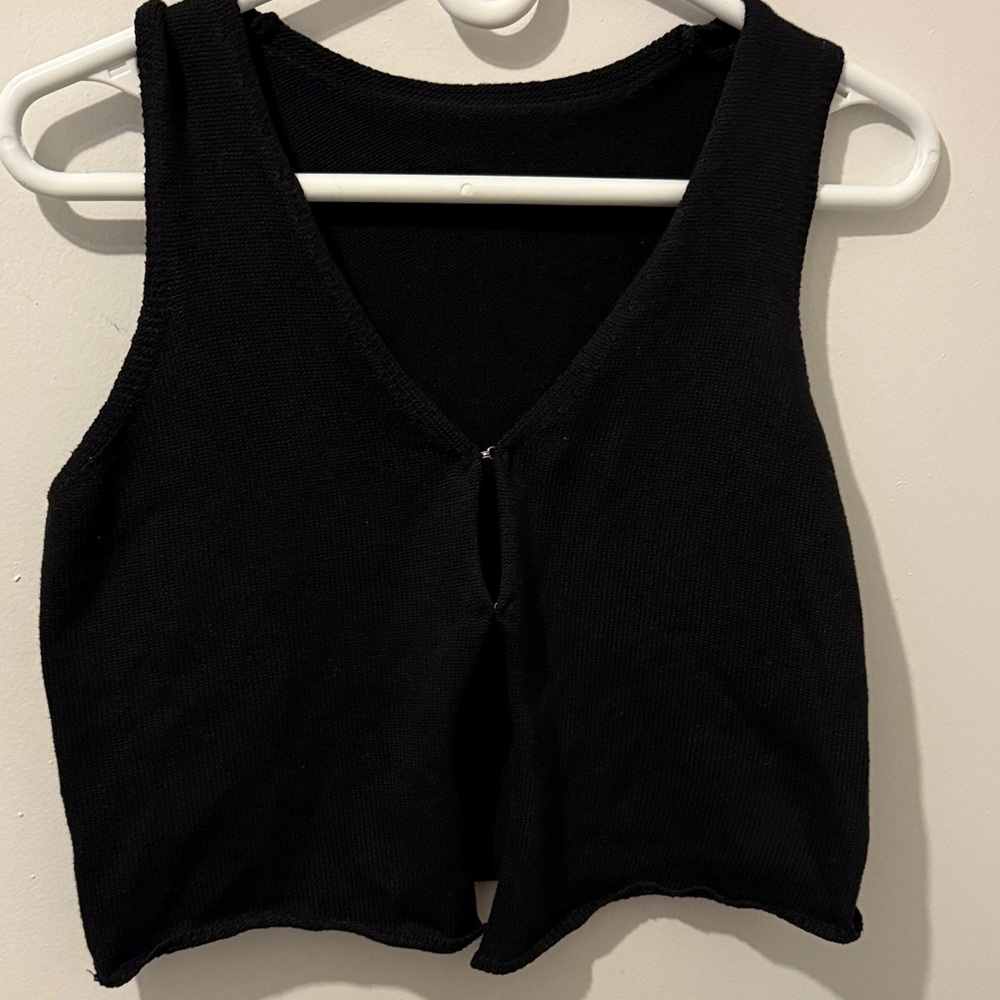 Commense Black Knit Tank Top